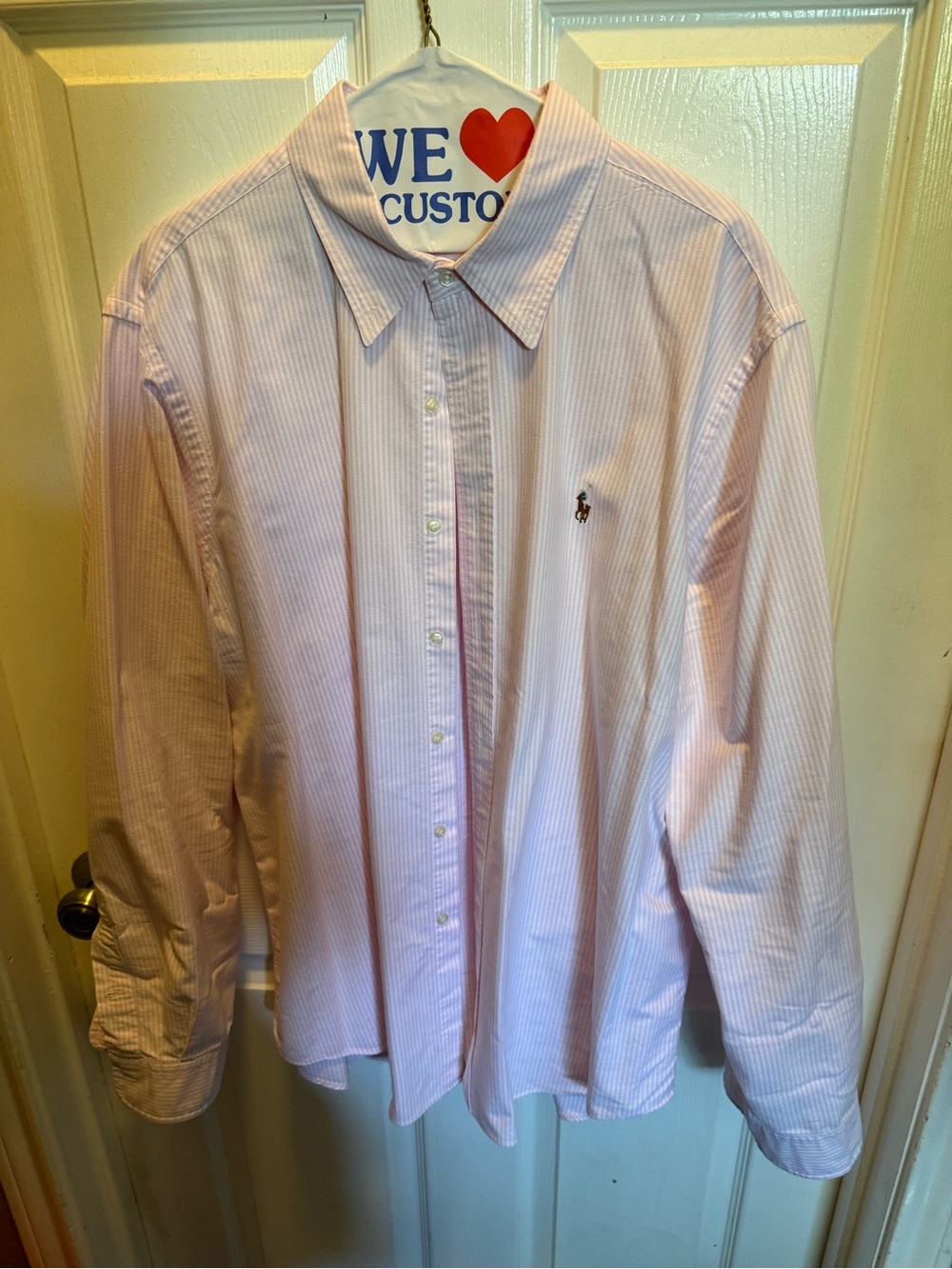 Ralph Lauren Light Pink Pinstripe Dress Shirt